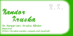 nandor kruska business card